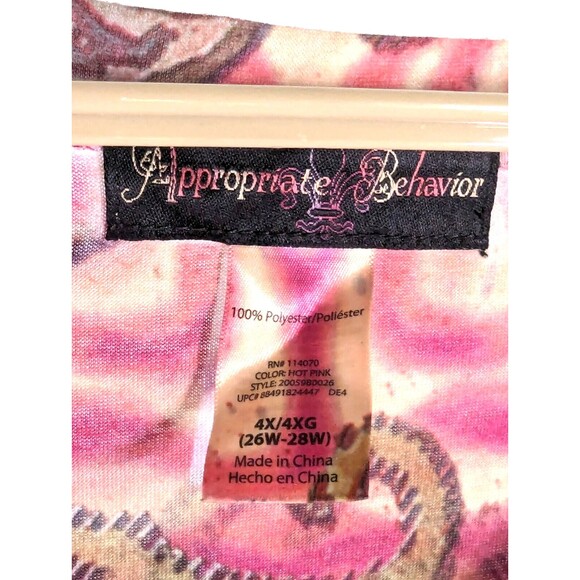 Appropriate Behavior women's 4X multicolor tunic preowned - Picture 2 of 3